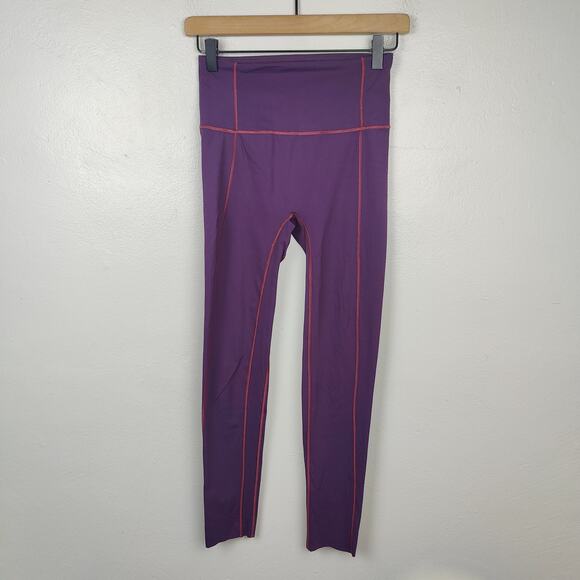 Lululemon Like Nothing 7/8 Tight Womens 4 Darkest Magenta Nulux Running Gym - Picture 1 of 6